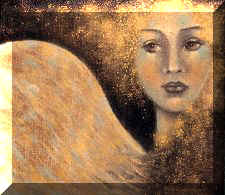 "L'ange de la colre", huile sur toile, (11 pouces sur 14pouces)